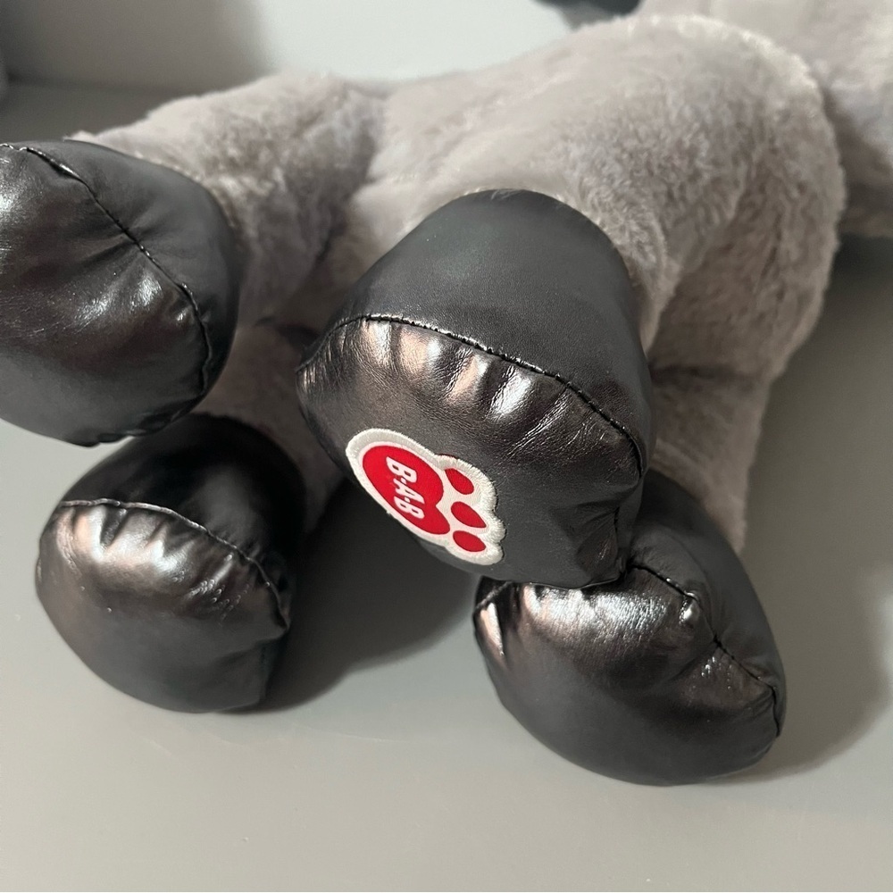 Build A Bear Gray Gust Moose Plush Animal 2018 Green Eye Silver Reindeer 14” - Picture 7 of 10